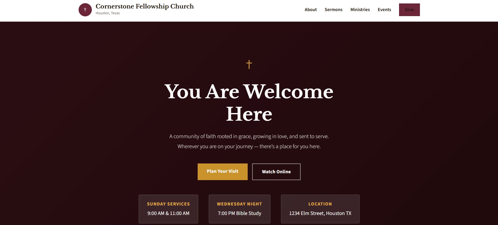 GatherHere Template preview