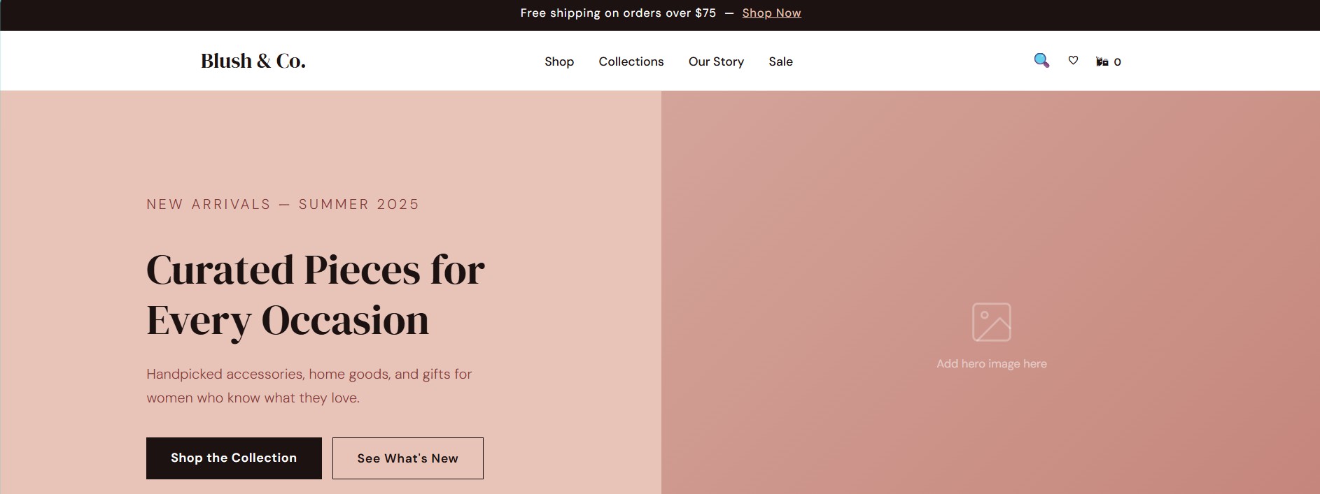 ShopFront Template preview