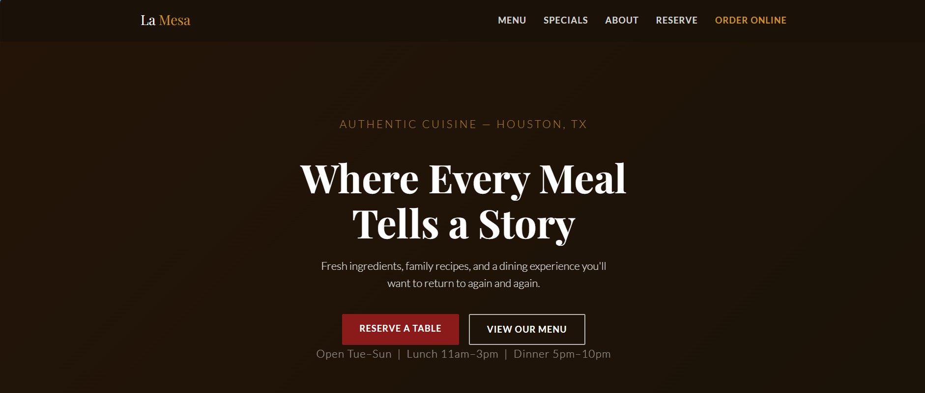 TableReady Template preview
