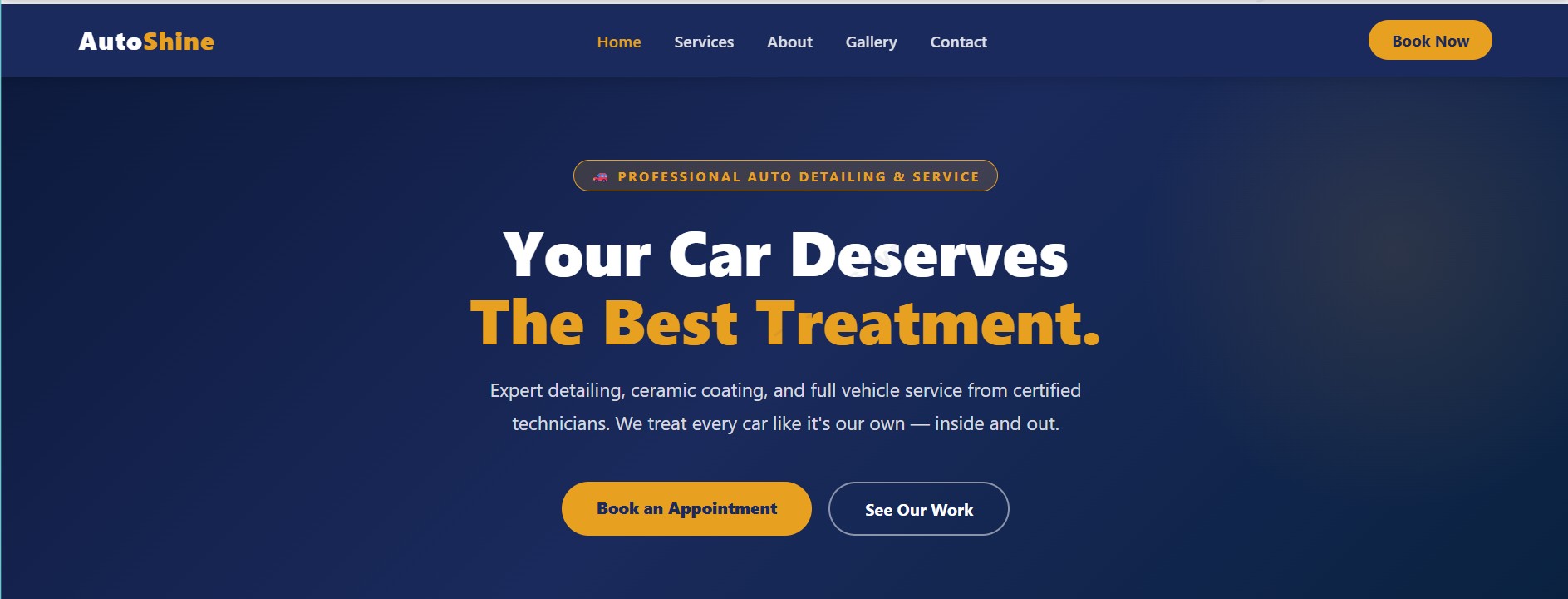 AutoShine Template preview