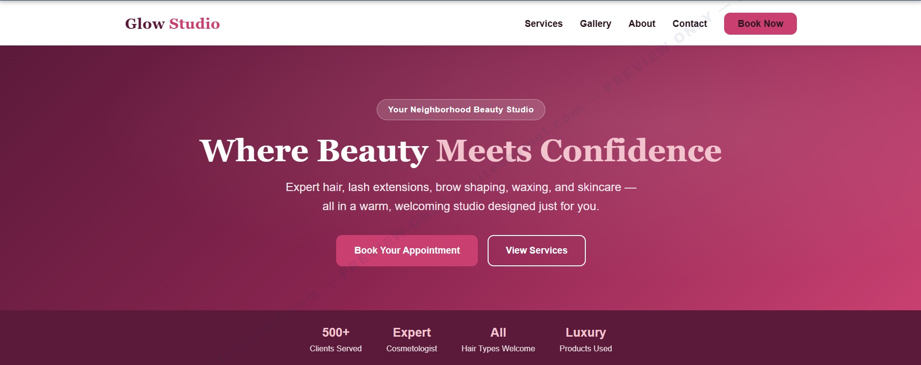Glow Studio Template preview