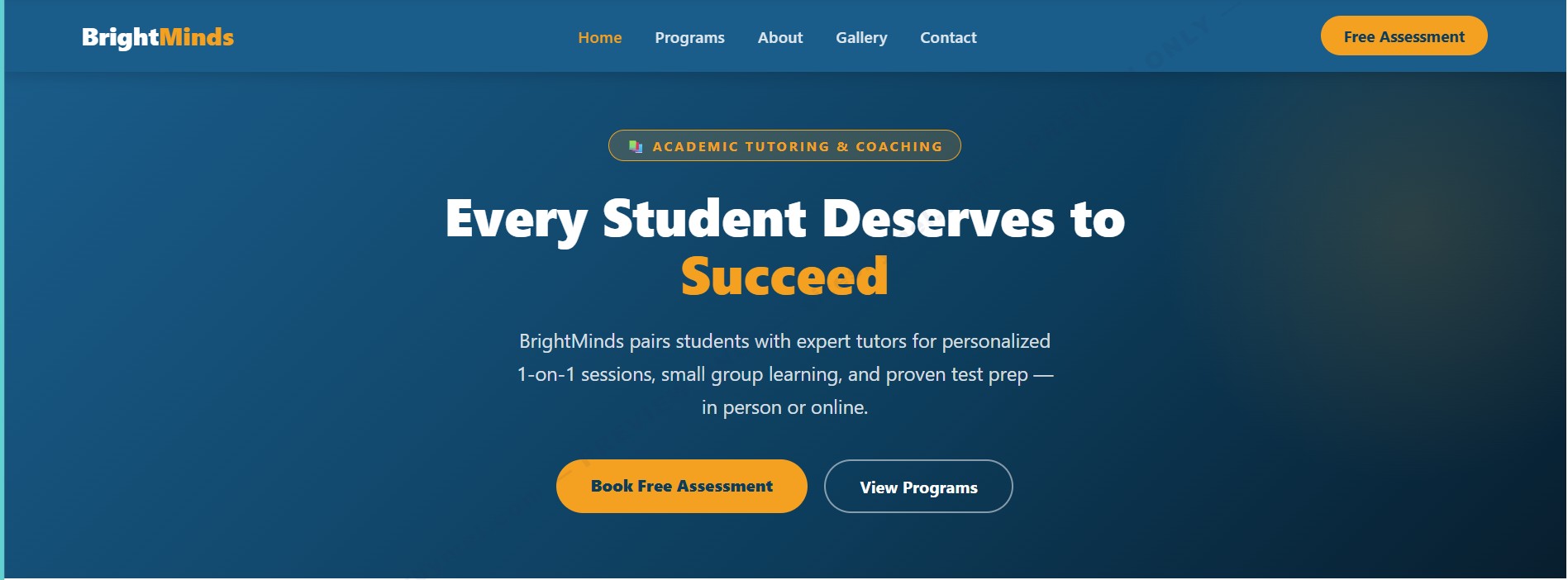 Bright Minds Template preview