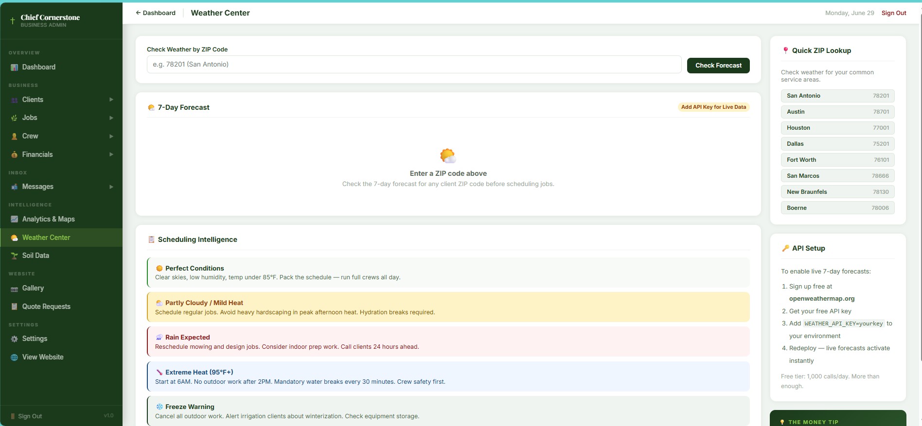 Chief Cornerstone CMS Dashboard Preview