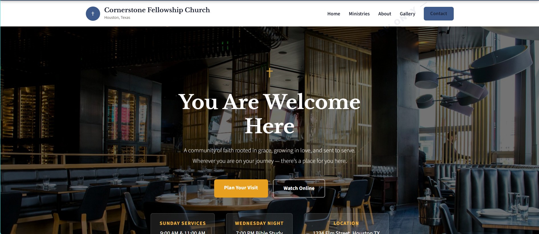 GatherHere Template preview
