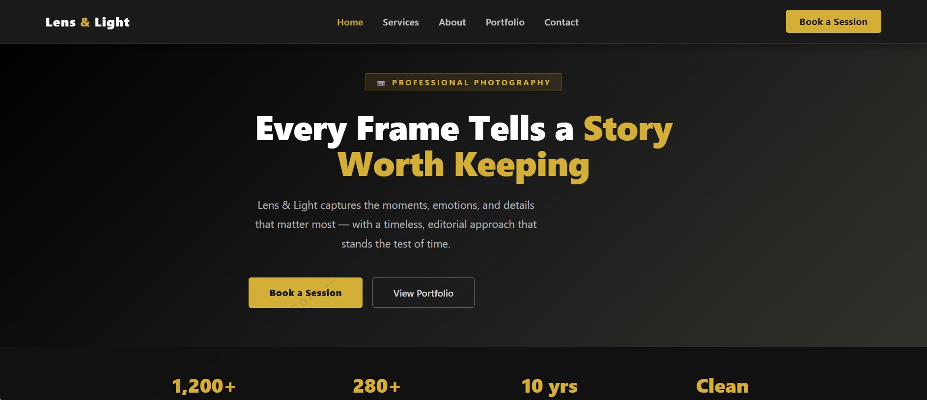 Lens & Light Template preview