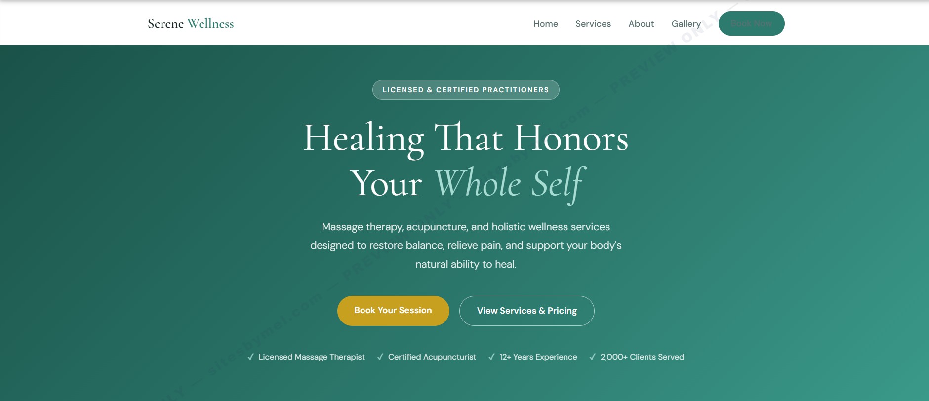 WellnessPro Template preview
